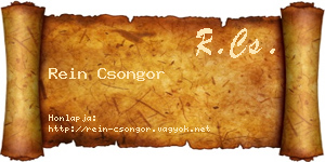 Rein Csongor névjegykártya